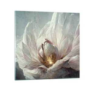 Glastavla - Bild på glas - Blommar en gång på hundra år - 60x60 cm