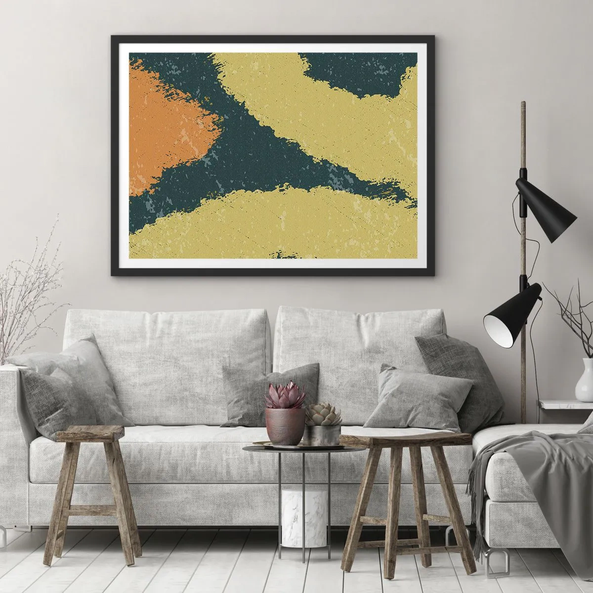 Affisch i svart ram - Abstraktion - i slow motion - 50x40 cm