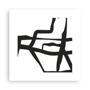 Affisch - Svartvit konstruktion - 30x30 cm