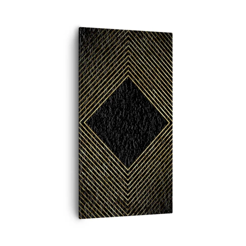 Canvastavla - Bild på duk - Geometri i glamourstil - 55x100 cm