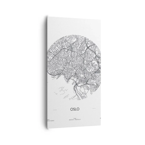 Canvastavla - Bild på duk - Oslos anatomi - 65x120 cm
