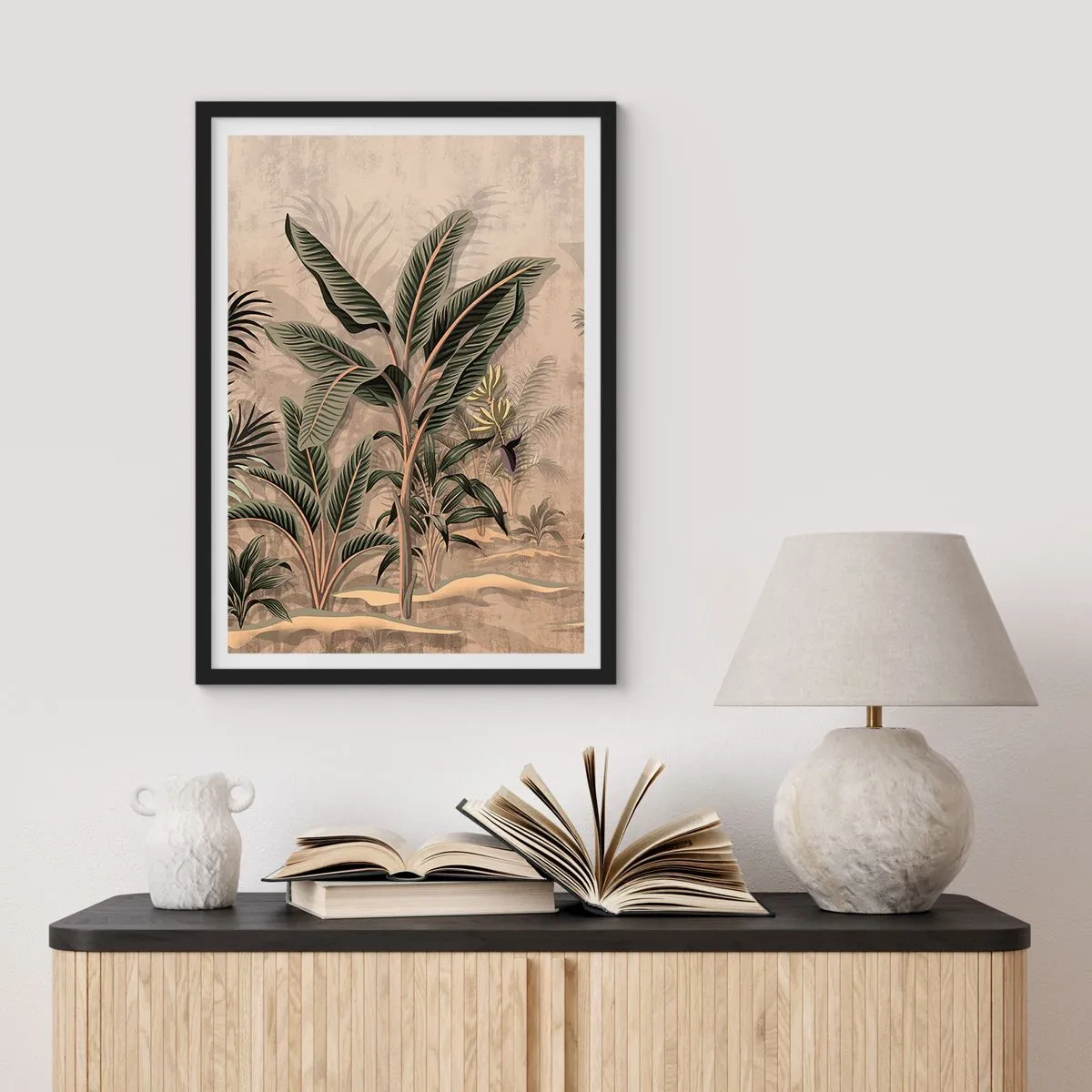 Affisch i svart ram - Bild i kolonial stil - 70x100 cm
