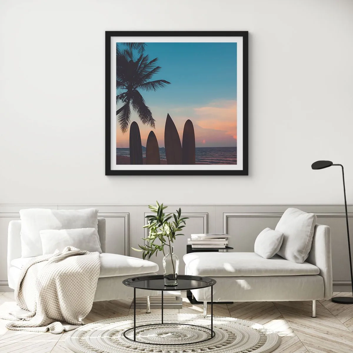 Affisch i svart ram - Imorgon blir det också kul - 40x40 cm