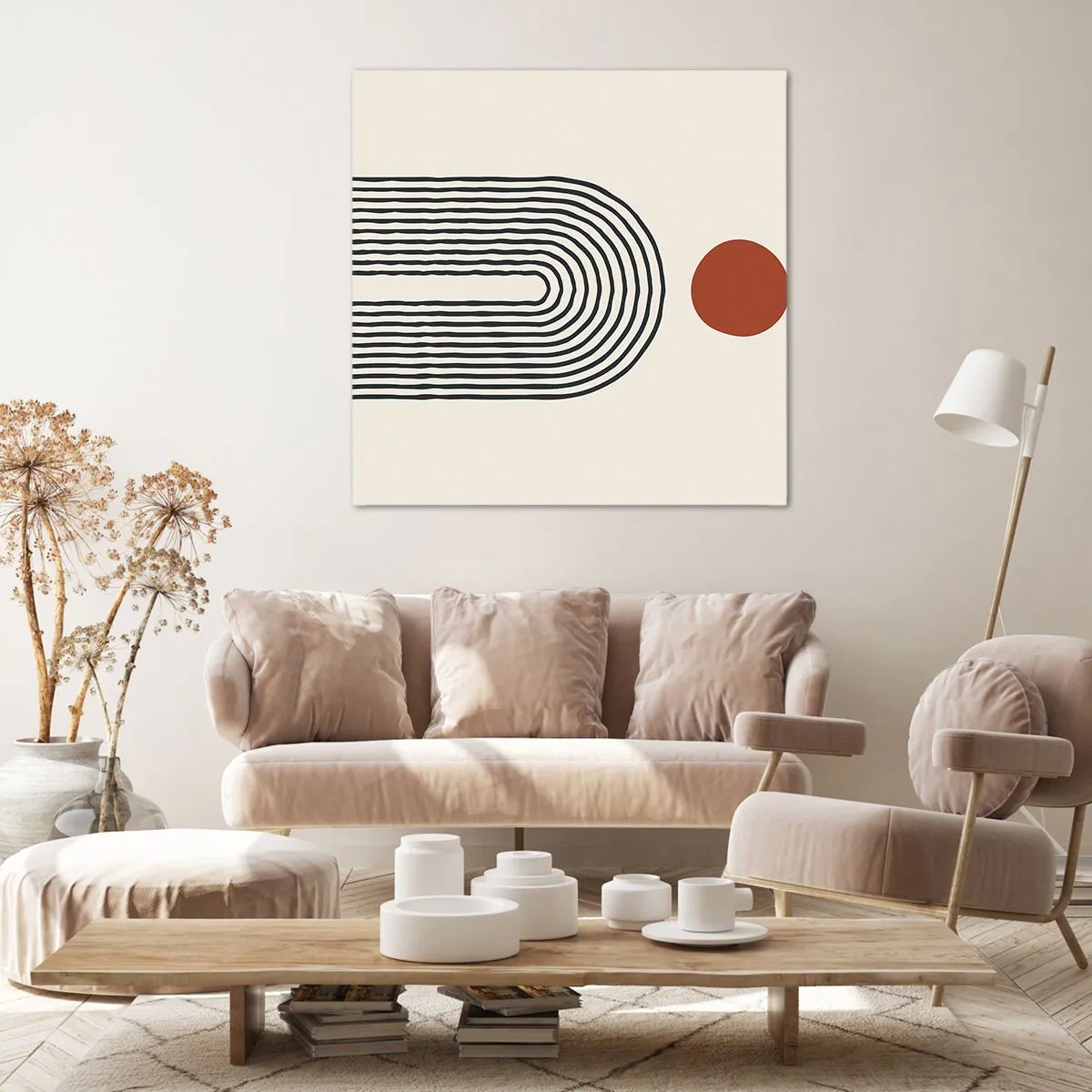 Canvastavla - Bild på duk - Formernas och färgernas magnetism - 30x30 cm