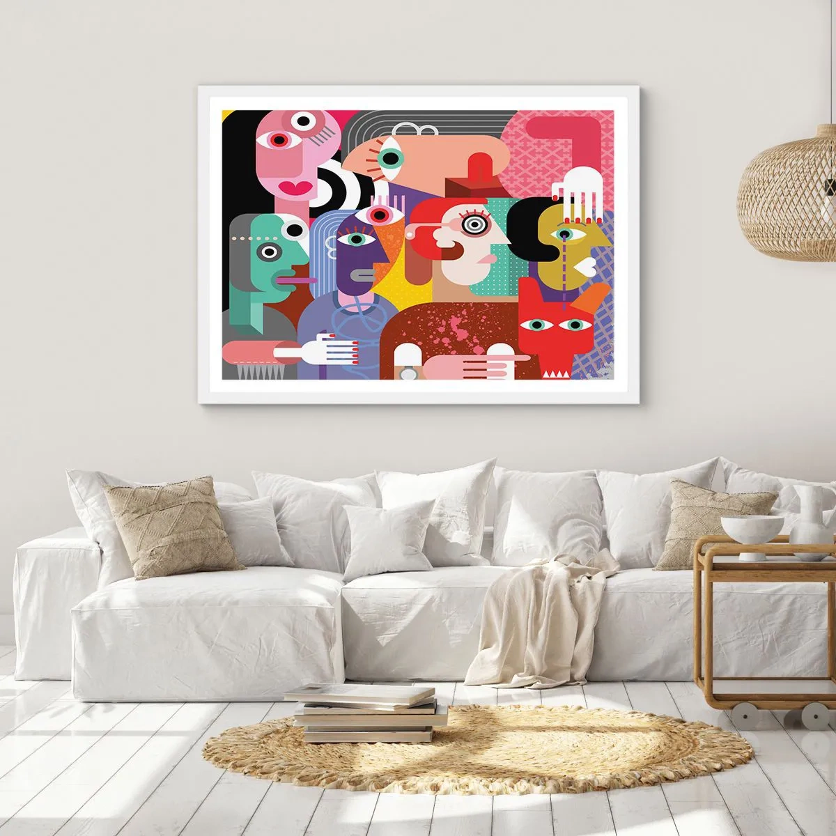 Affisch i vit ram - Vi är från Picasso - 70x50 cm