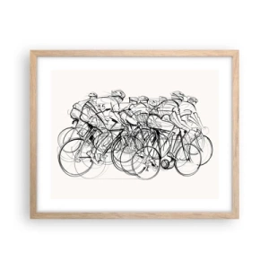 Affisch i ram av ljusek - Lagarbete - 50x40 cm