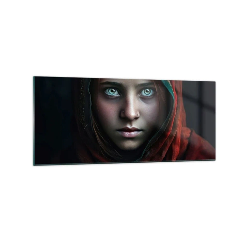 Glastavla - Bild på glas - Östlig prinsessa - 120x50 cm