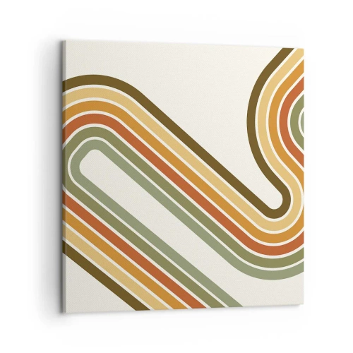 Canvastavla - Bild på duk - Zig-zack mot målet - 50x50 cm