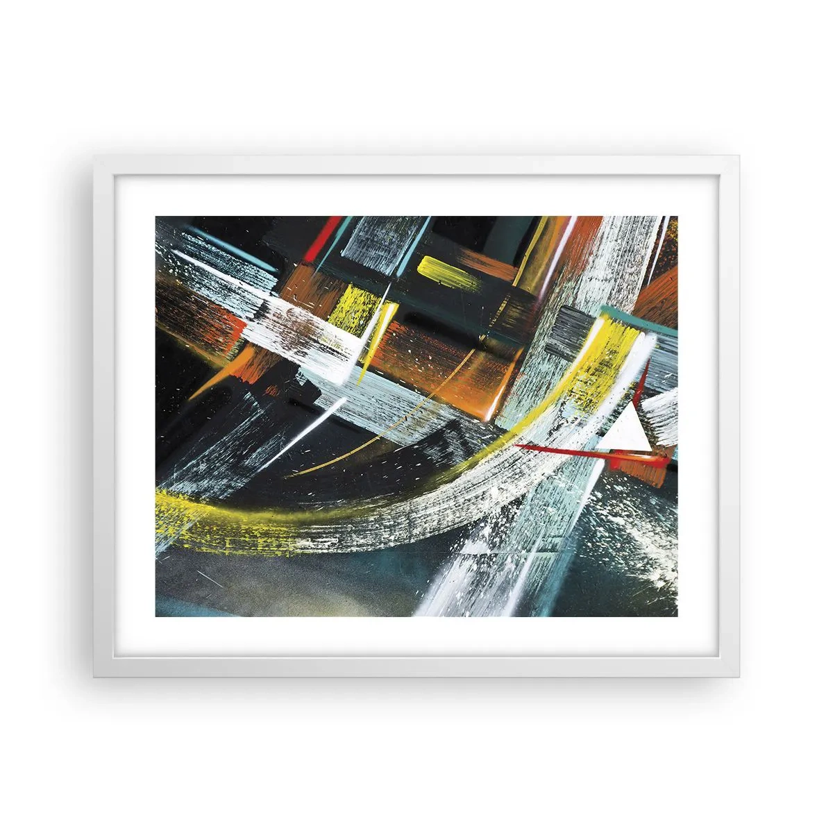 Affisch i vit ram - Rörelsens energi - 50x40 cm