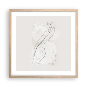 Affisch i ram av ljusek - Blicken går vilse - 50x50 cm