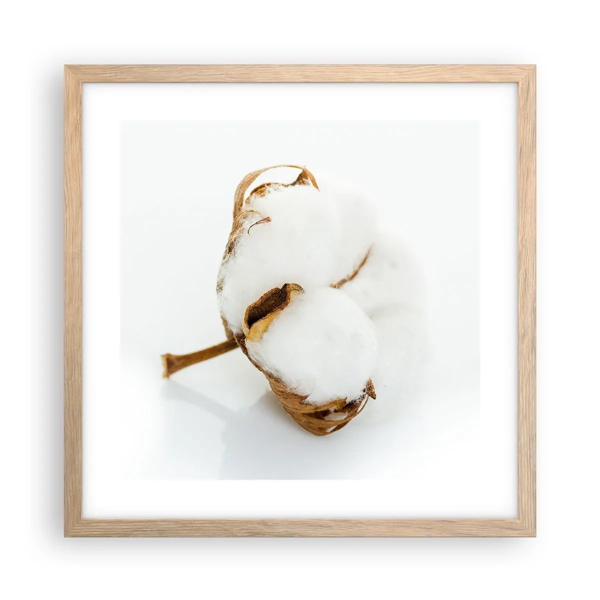 Affisch i ram av ljusek - Mjuk av naturen - 40x40 cm
