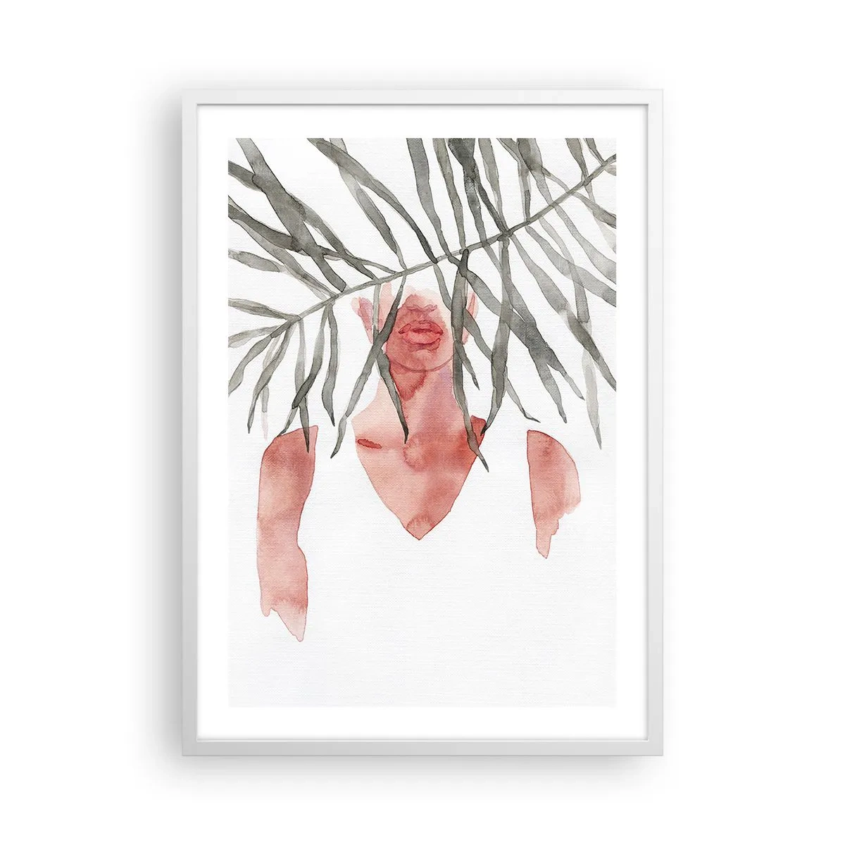 Affisch i vit ram - Tropikens dam - 50x70 cm