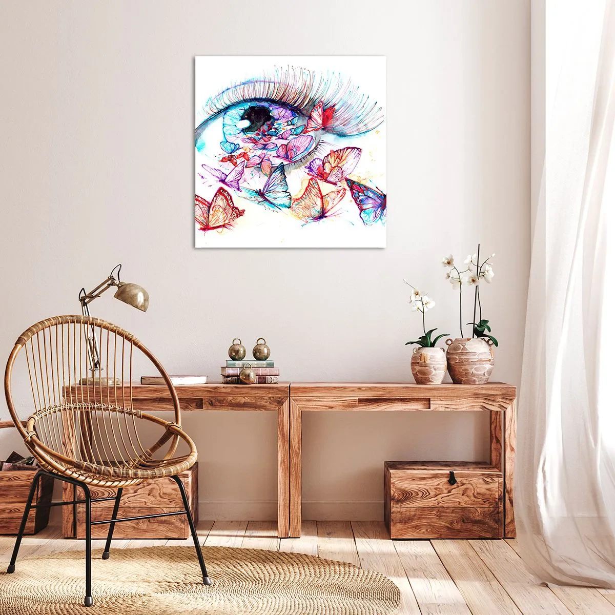 Canvastavla - Bild på duk - Ögonens sagolika charm - 60x60 cm