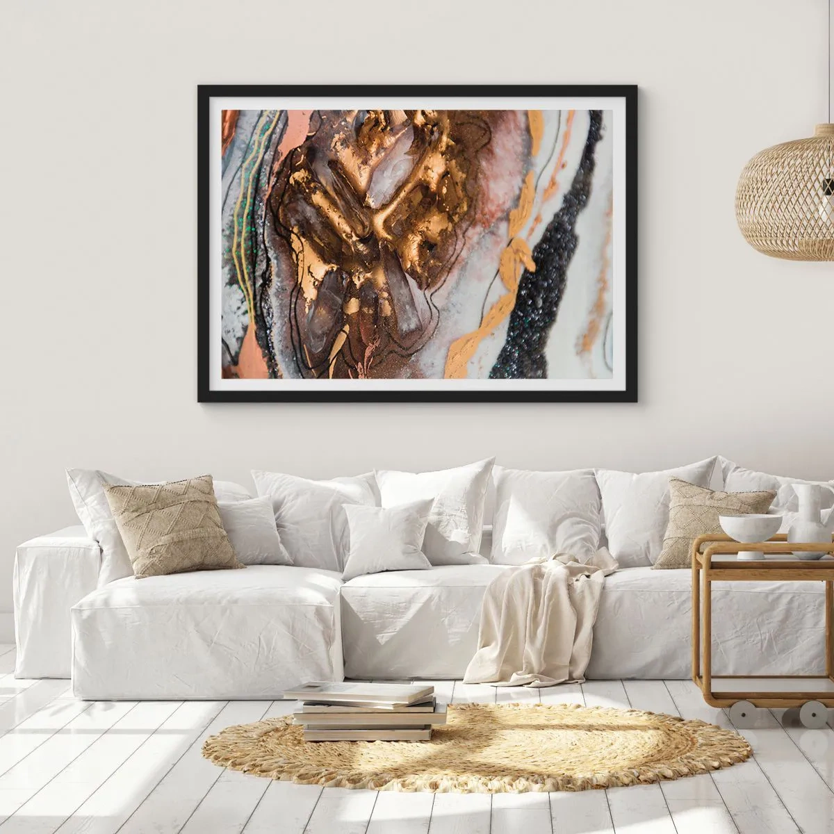 Affisch i svart ram - Jordens element - 50x40 cm