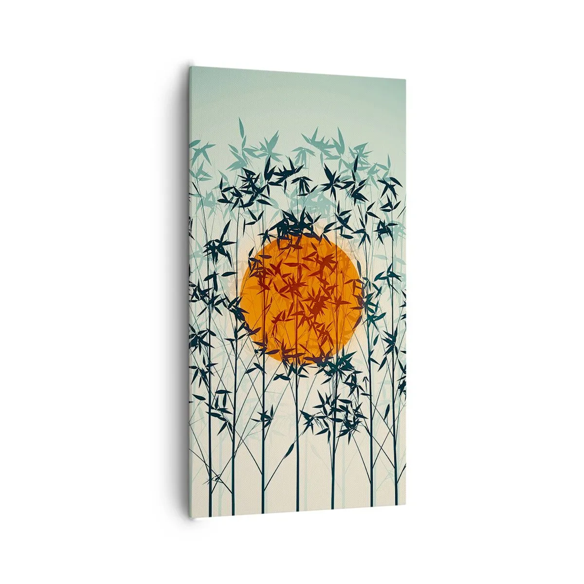 Canvastavla - Bild på duk - Japansk sol - 65x120 cm