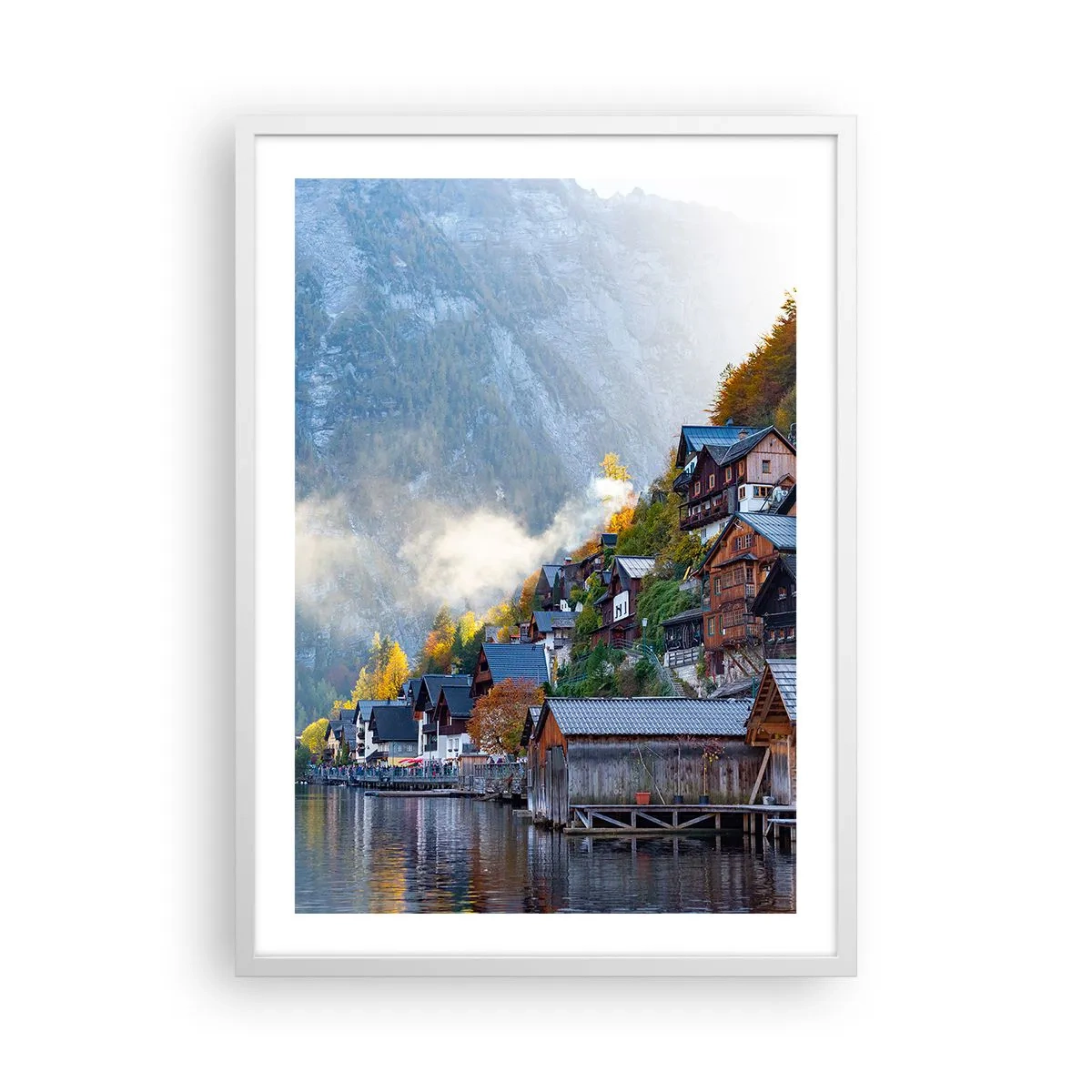 Affisch i vit ram - Alpina klimat - 50x70 cm