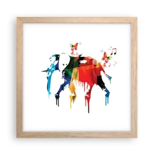 Affisch i ram av ljusek - Var och en kan dansa - 30x30 cm