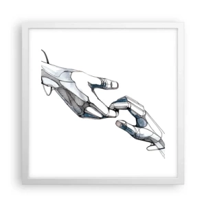 Affisch i vit ram - God gest - 40x40 cm