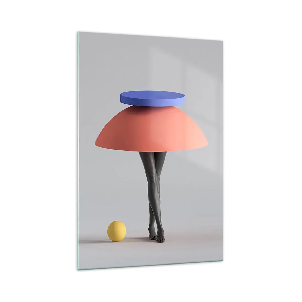 Glastavla - Bild på glas - Surrealistisk komposition - 70x100 cm