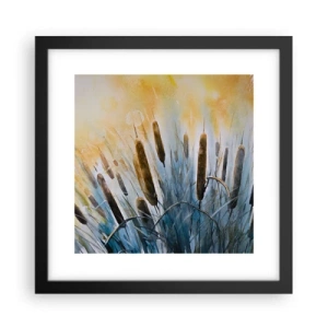 Affisch i svart ram - Vattnets kyla, solens hetta - 30x30 cm