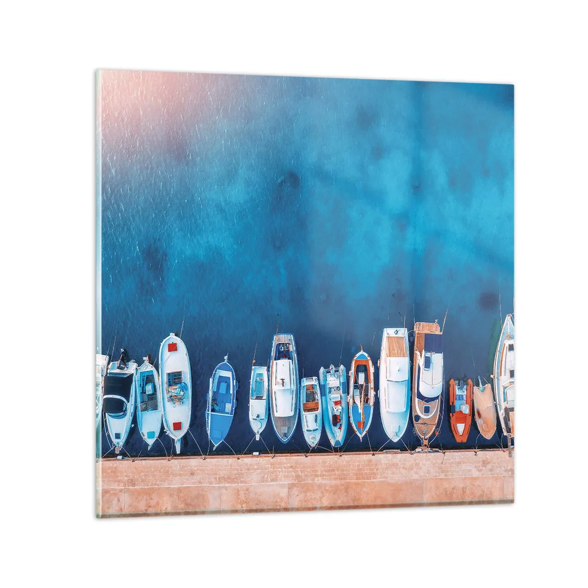Glastavla - Bild på glas - I en rad - 50x50 cm