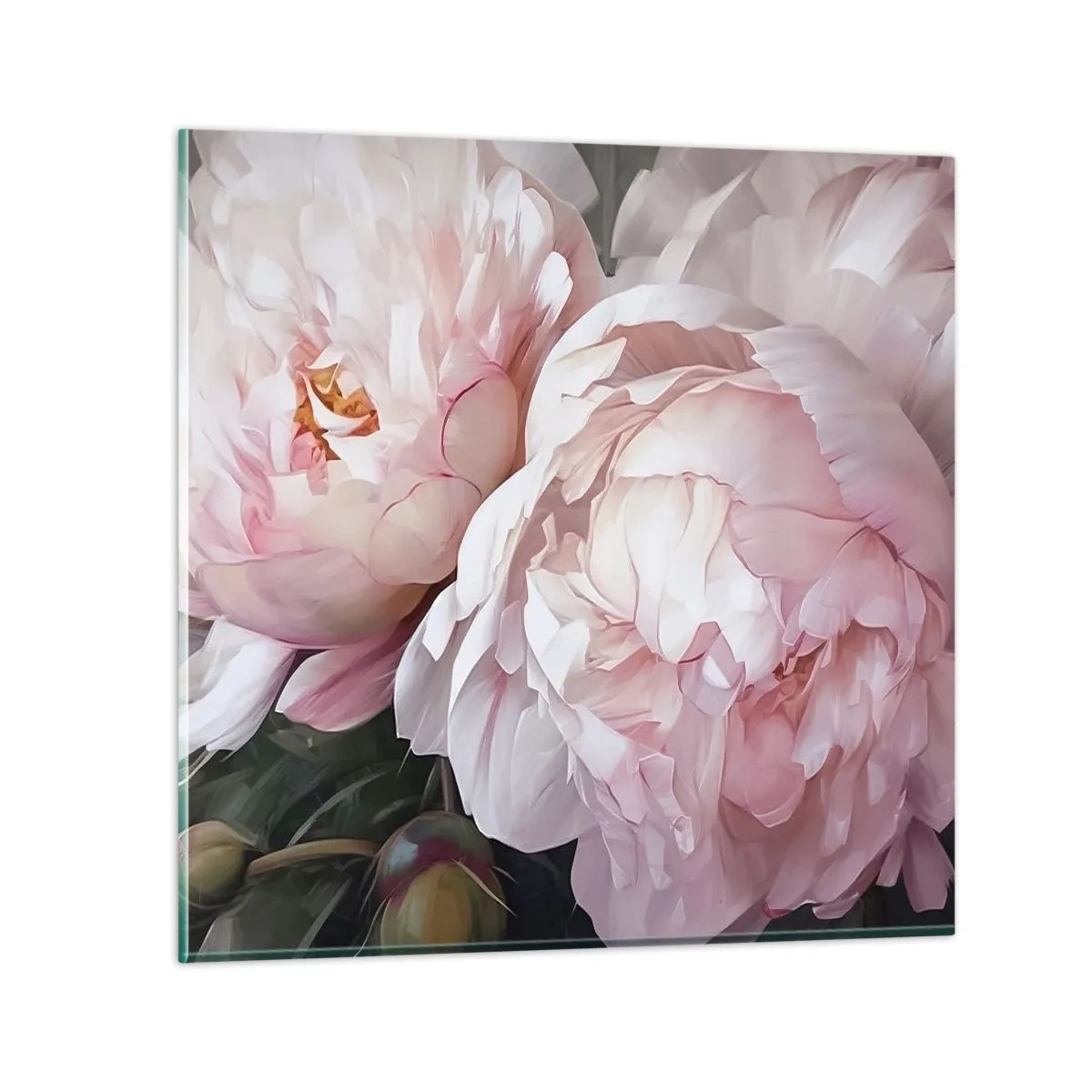 Glastavla - Bild på glas - Fast i blomning - 30x30 cm
