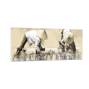Glastavla - Bild på glas - Lyckad skörd - 100x40 cm