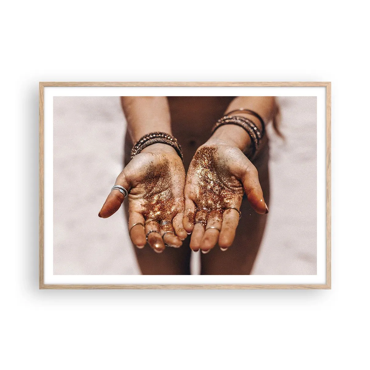 Affisch i ram av ljusek - Gåva för dig - 100x70 cm