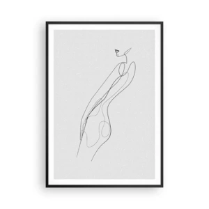 Affisch i svart ram - Bara en utfästelse - 70x100 cm