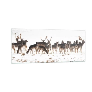 Glastavla - Bild på glas - Julen är på väg? - 100x40 cm