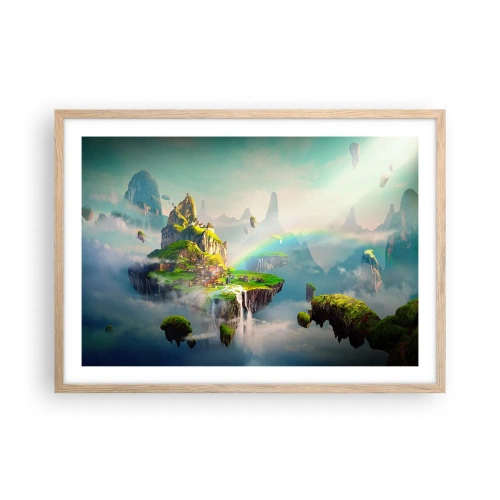 Affisch i ram av ljusek - Mellanhimmel - 70x50 cm
