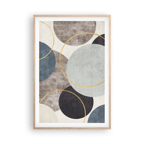 Affisch i ram av ljusek - Cirkel efter cirkel - 61x91 cm