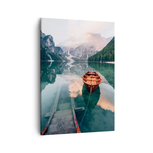 Canvastavla - Bild på duk - Lugn bergsömn - 50x70 cm