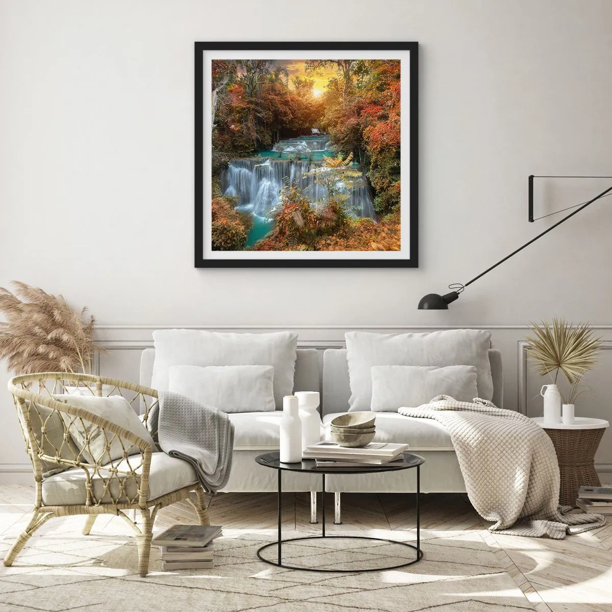 Affisch i svart ram - Skogens skatt - 50x50 cm