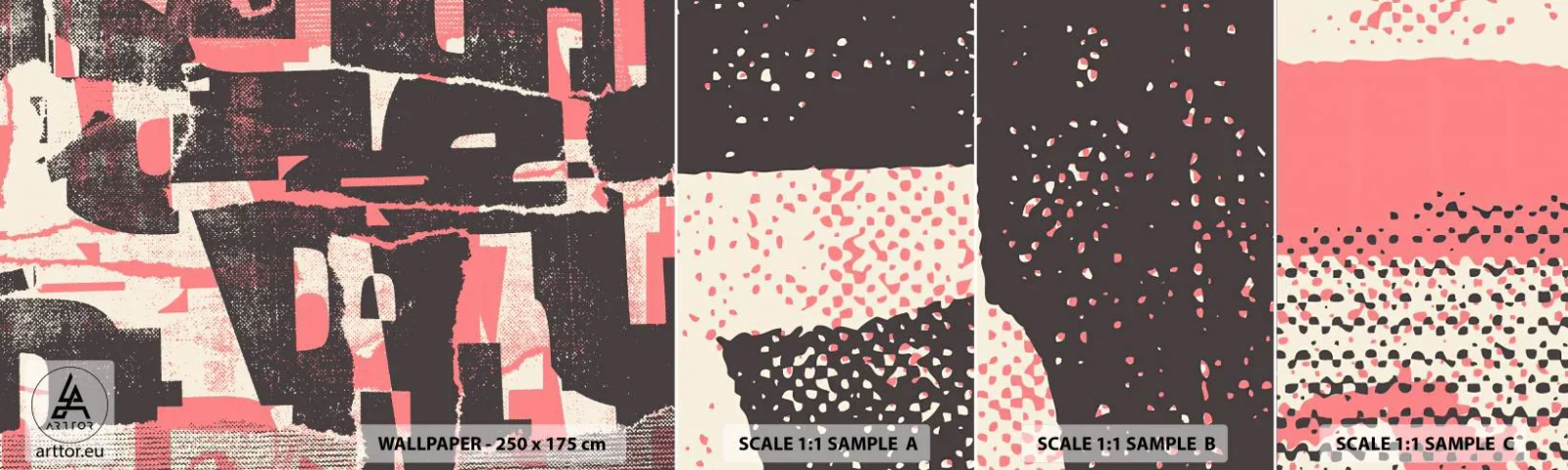 Fototapet Prov Standard Eco - Allt liv och rörelse - Collage, Åldrig, Bit - 100x30 cm