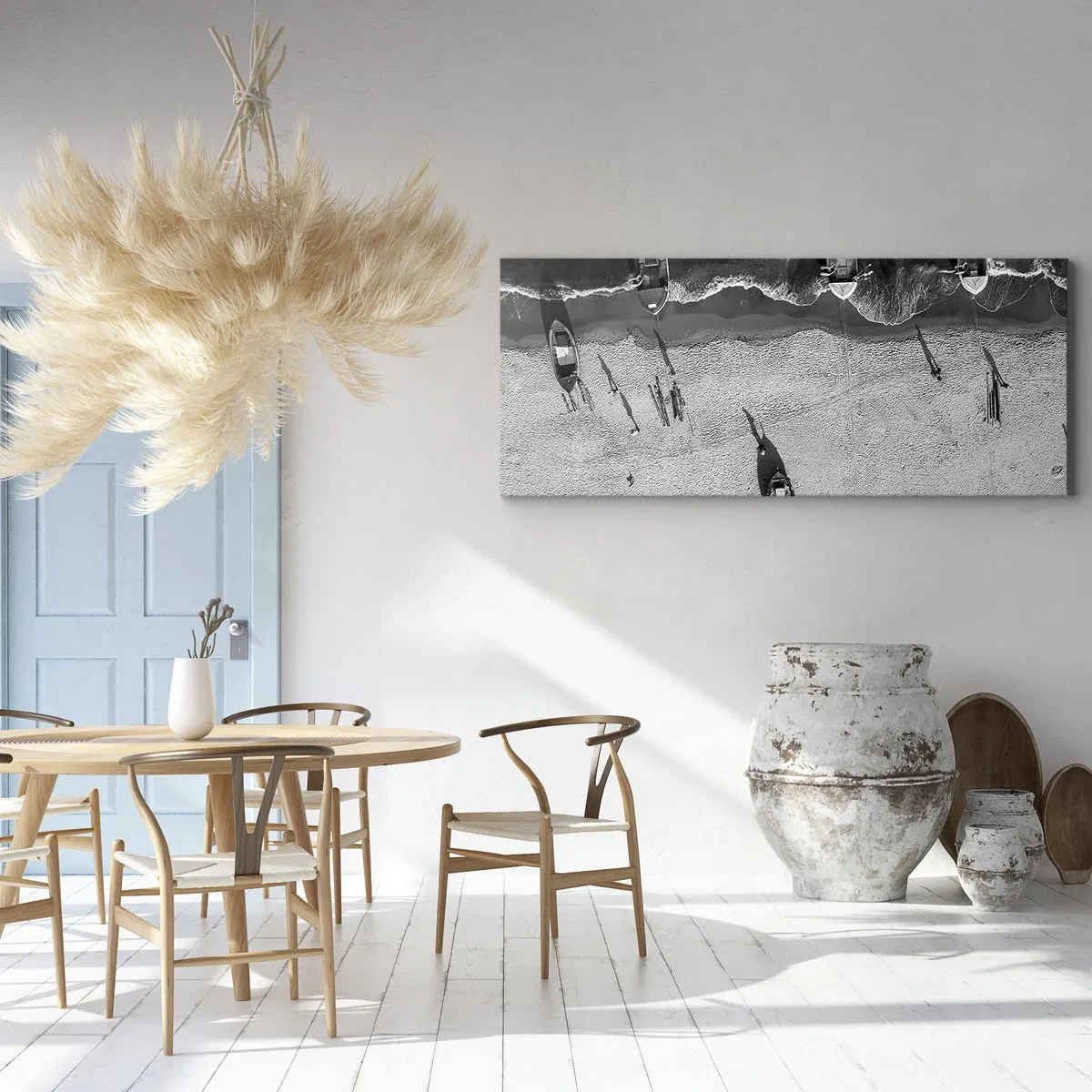 Canvastavla - Bild på duk - Fortfarande på stranden... - 100x40 cm