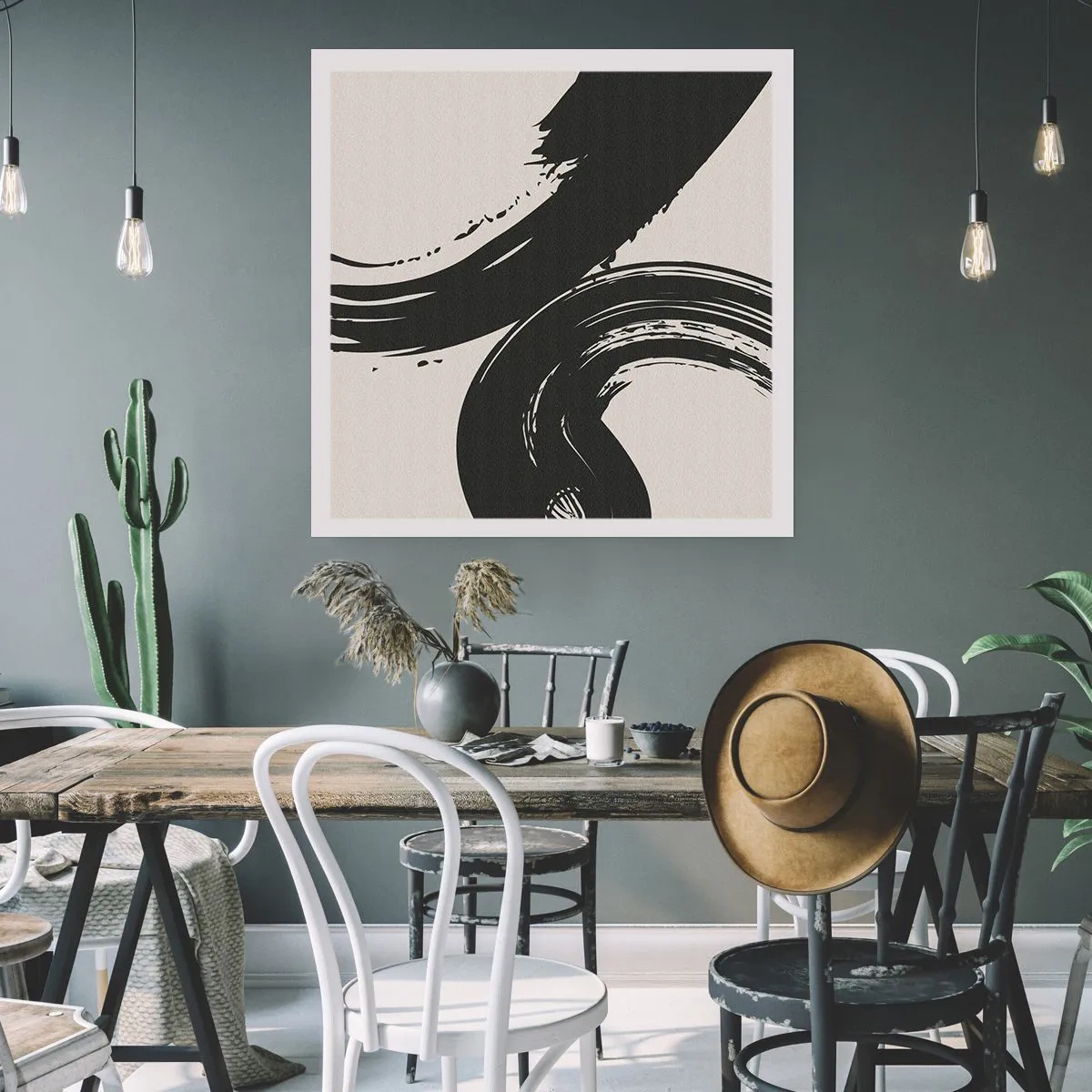 Affisch - Svepande och cirkulärt - 60x60 cm