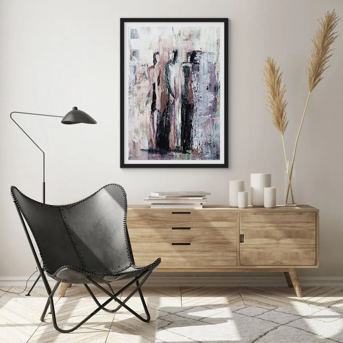 Affisch i svart ram - De mystiska tre - 40x50 cm