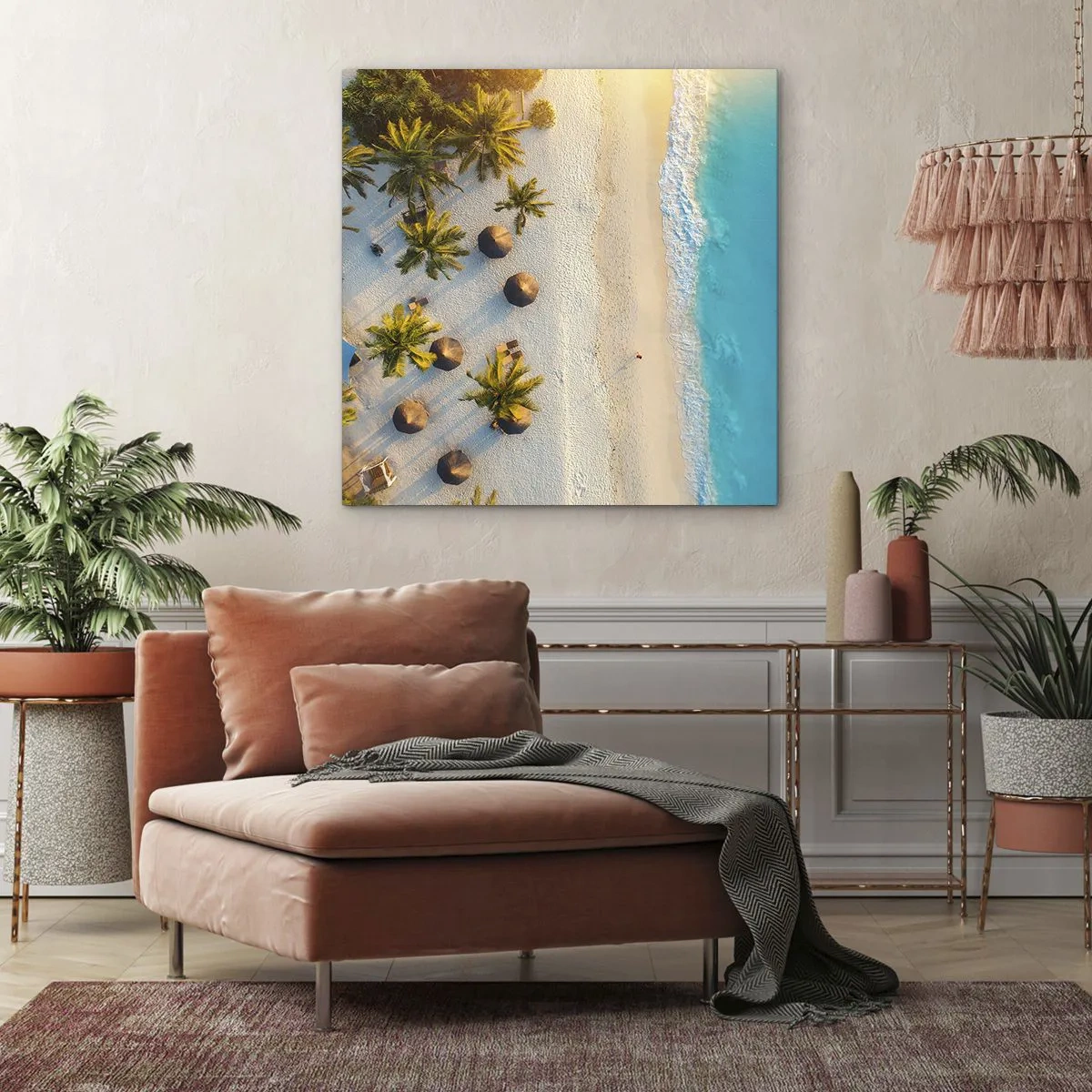 Canvastavla - Bild på duk - Välkommen till paradiset - 60x60 cm