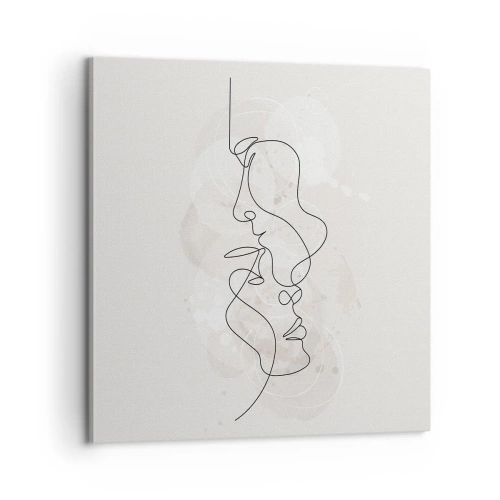 Canvastavla - Bild på duk - Tilltrasslade i famn - 60x60 cm