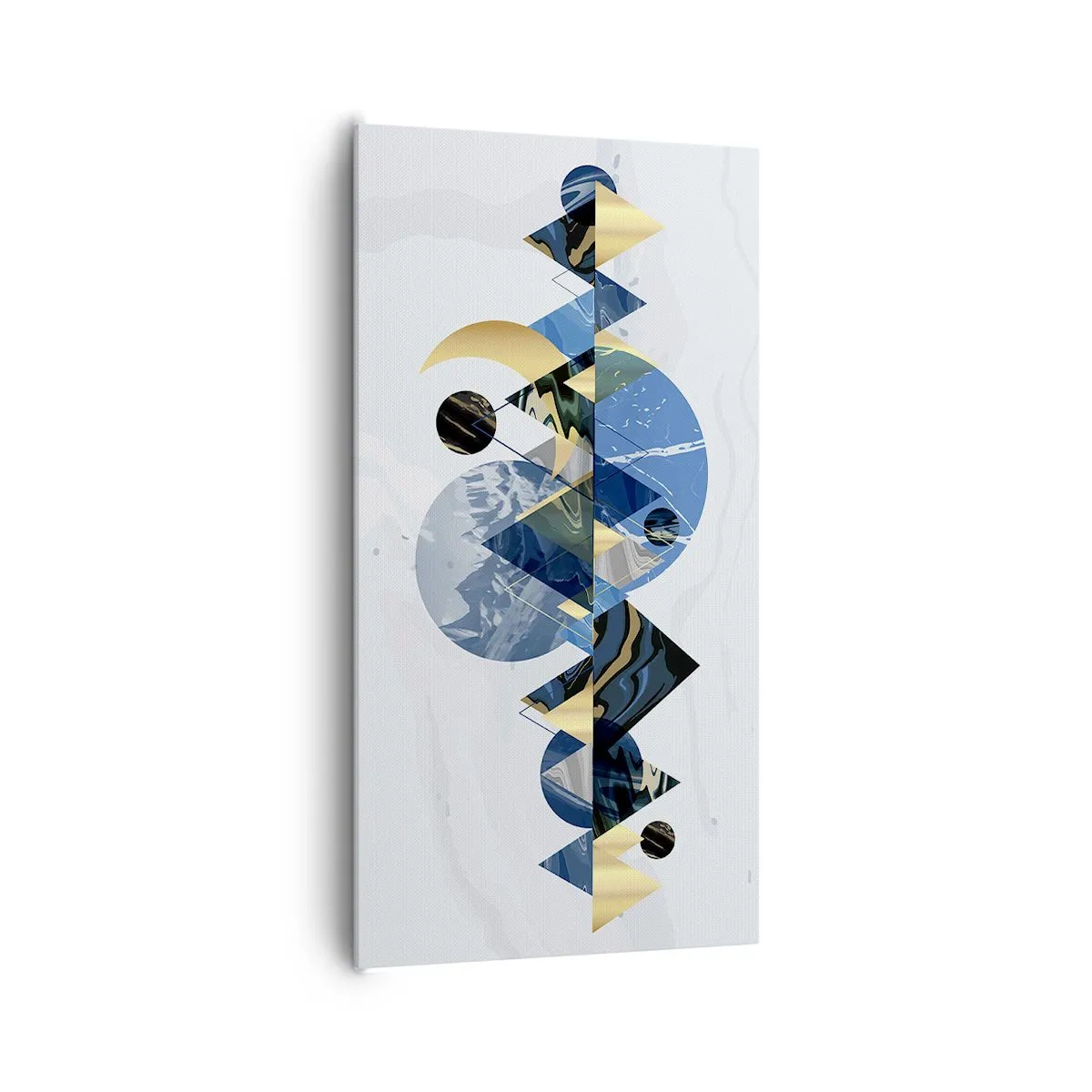 Canvastavla - Bild på duk - Geometriskt landskap - 65x120 cm