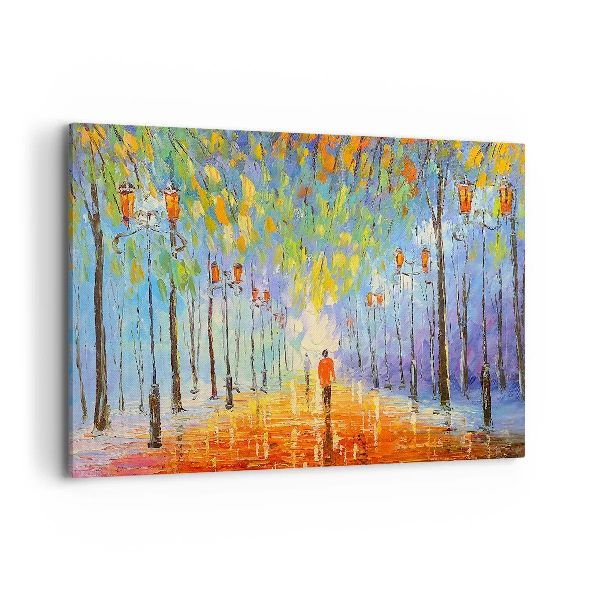 Canvastavla - Bild på duk - Regnets nattvisa - 120x80 cm