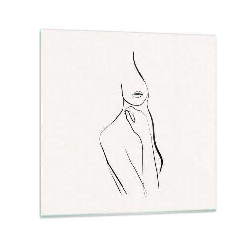 Glastavla - Bild på glas - Melankolins våg - 50x50 cm