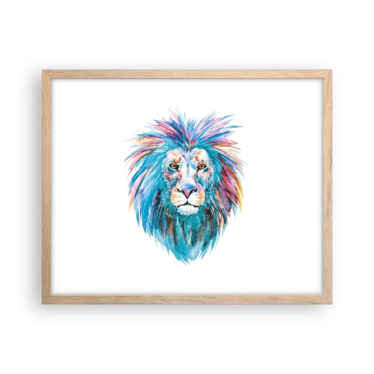 Affisch i ram av ljusek - Elektrifierande aura - 50x40 cm