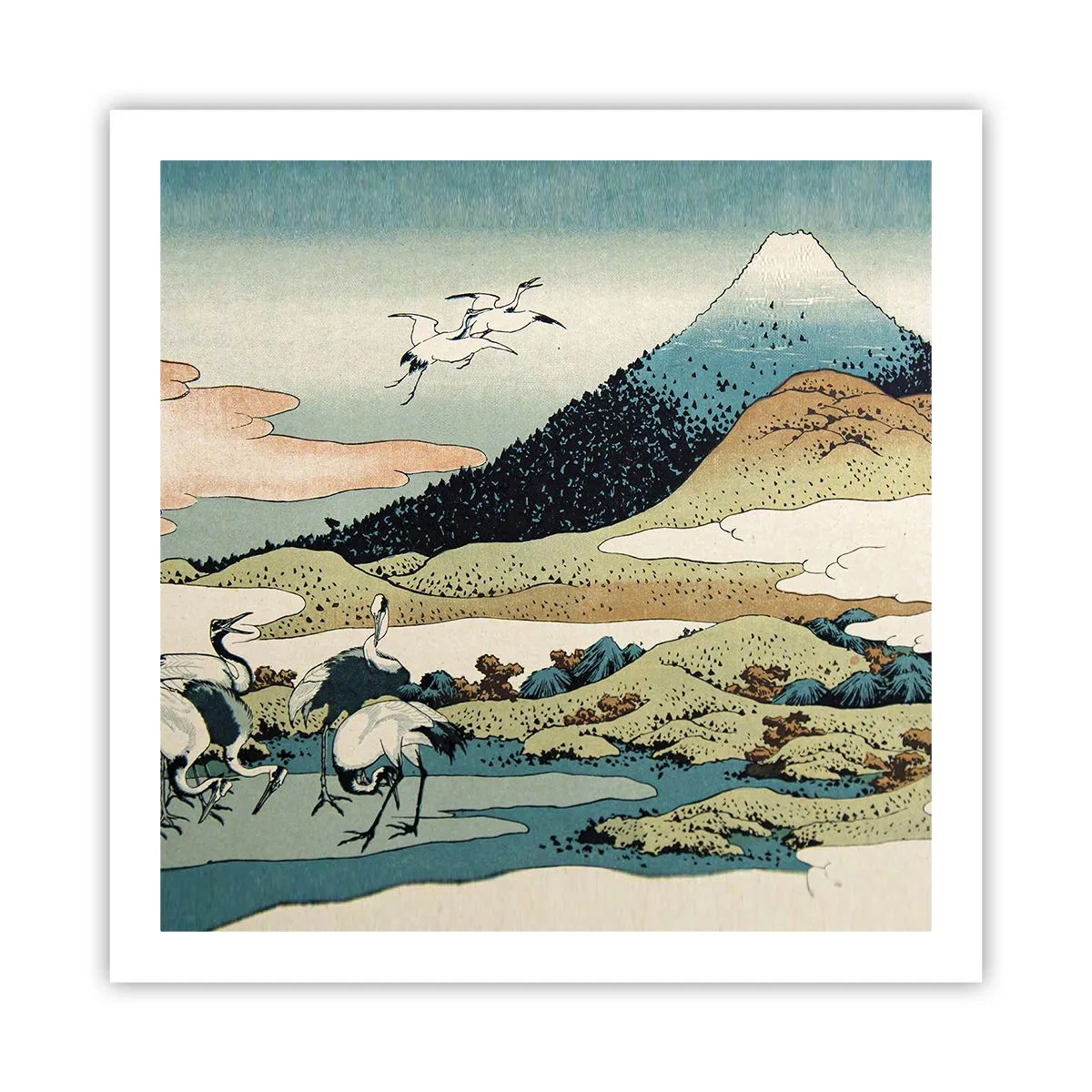 Affisch - I japansk anda - 60x60 cm