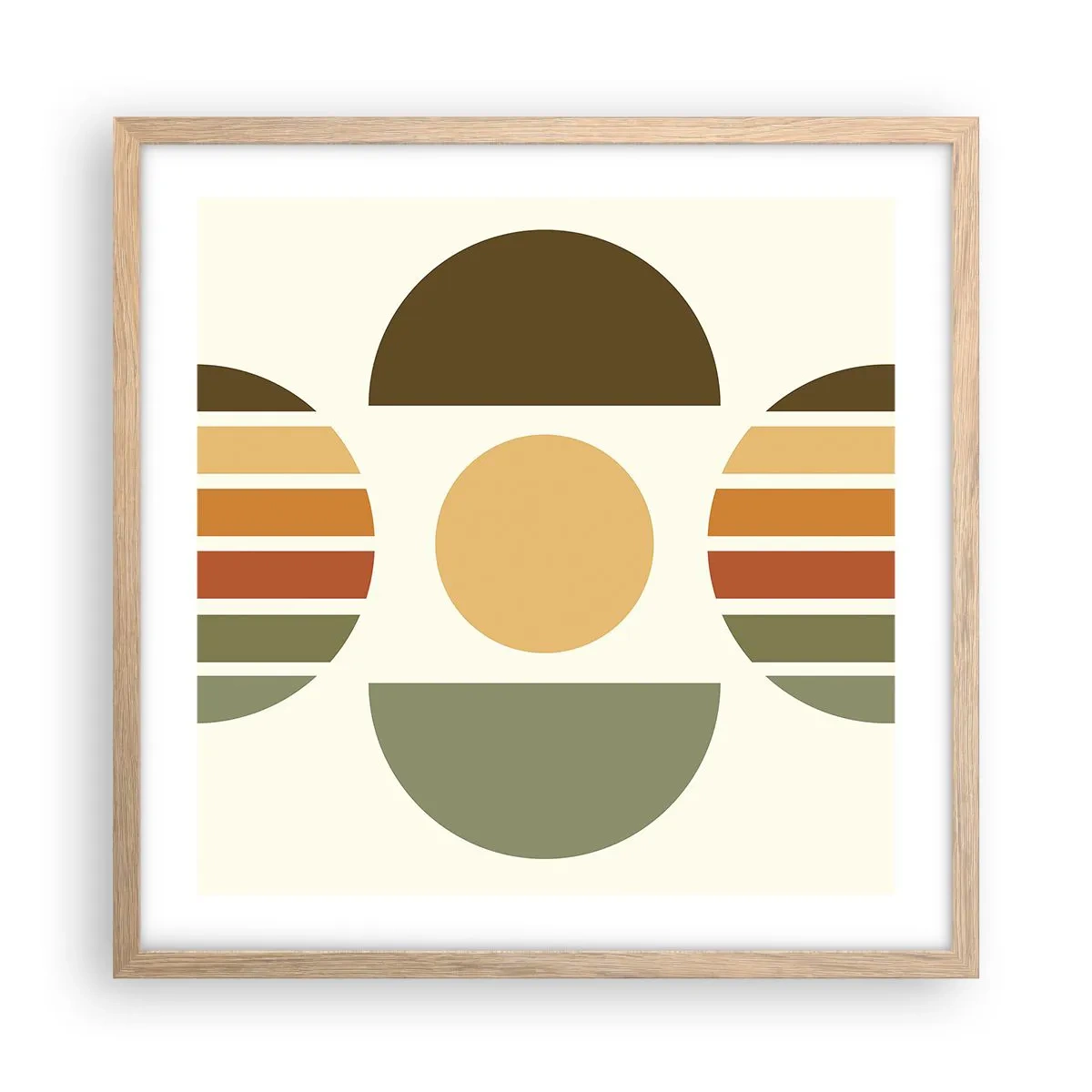 Affisch i ram av ljusek - I jordens färger - 50x50 cm