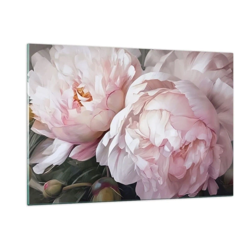 Glastavla - Bild på glas - Fast i blomning - 120x80 cm