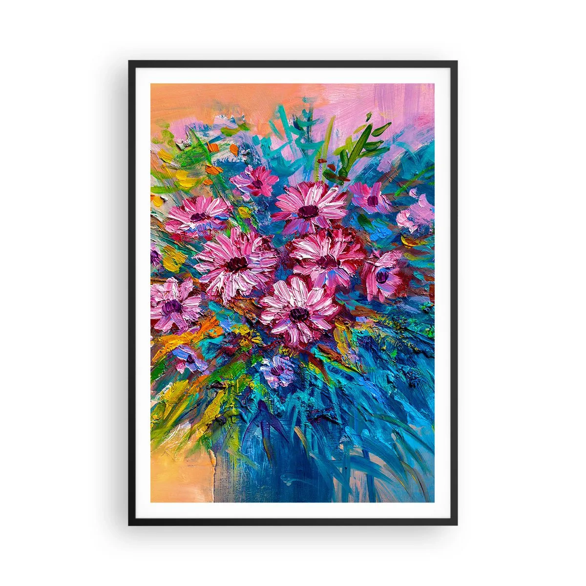 Affisch i svart ram - Livets energi - 70x100 cm