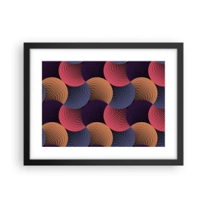 Affisch i svart ram - I en cirkulär rytm - 40x30 cm