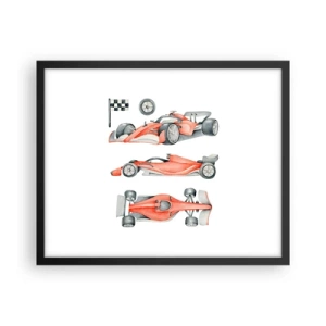 Affisch i svart ram - Att komma ikapp en dröm - 50x40 cm